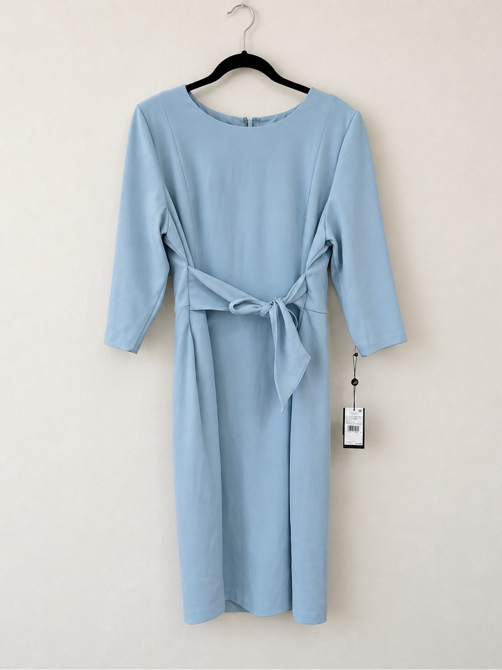 Adrianna Pappel Light Blue Tie-Waist Midi Dress